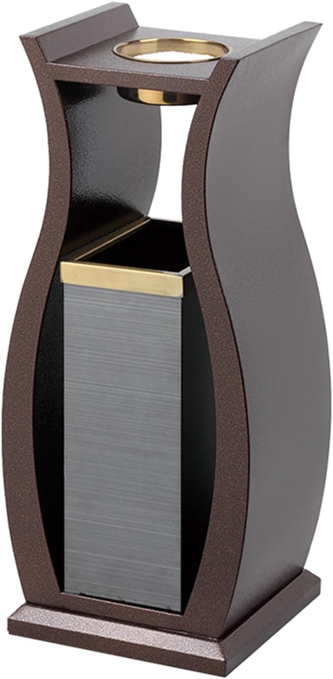 Outdoor Standing Ashtray, Stainless Steel Ash Cans, Commercial Metal Ashtrays for Disposal of Cigarette Butts Can be used Outside in Gardens, Terraces, Hotels, Restaurants(Silver)