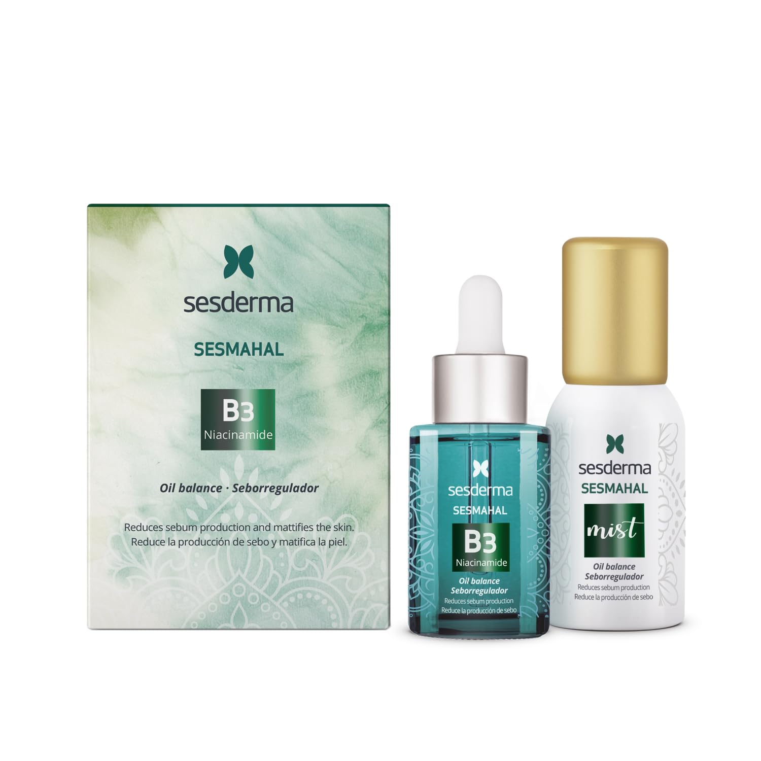 Sesderma SESMAHAL B3 Liposomal Serum 1.0 fl oz + Mist 1.0 fl oz | Oil balancing Kit