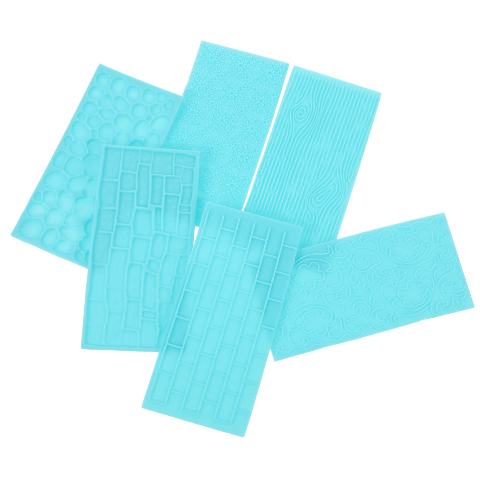 BELLIFFY Clay Texture Impression Mat Set 6 Pcs Texture Roller for Clay Pottery Embossing Mats