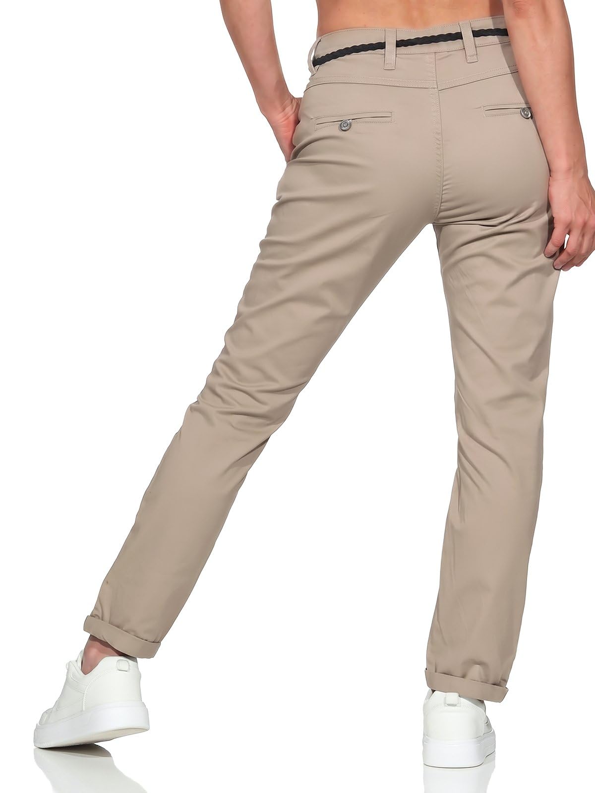 Sublevel Damen Boyfriend Chino Hose LSL-248/LSL-283 inkl. Gürtel