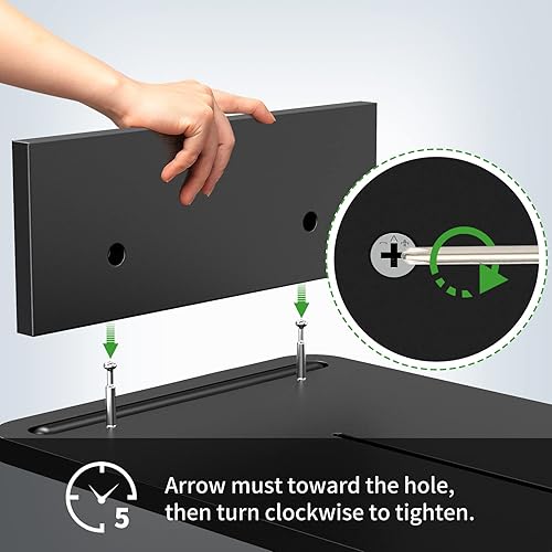 Miniatura 7 de Zimilar Soporte elevador de monitor doble, soporte para monitor con longitud y ángulo ajustables, soporte de monitor de madera para escritorio,