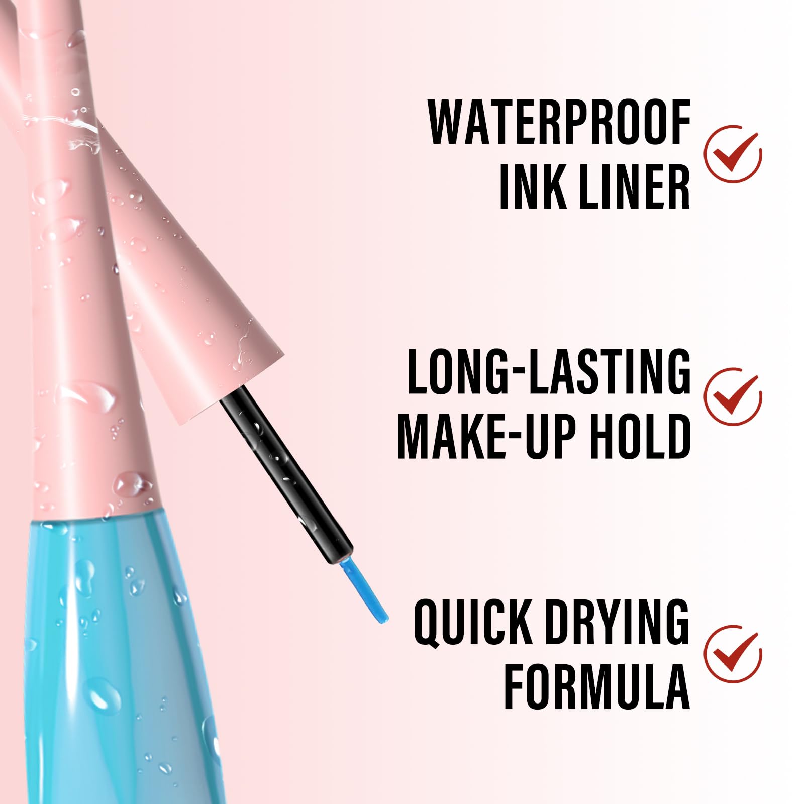 Boobeen Liquid Eyeliner Pen, Colored Eye Liner Waterproof Smudge Proof - Image 4
