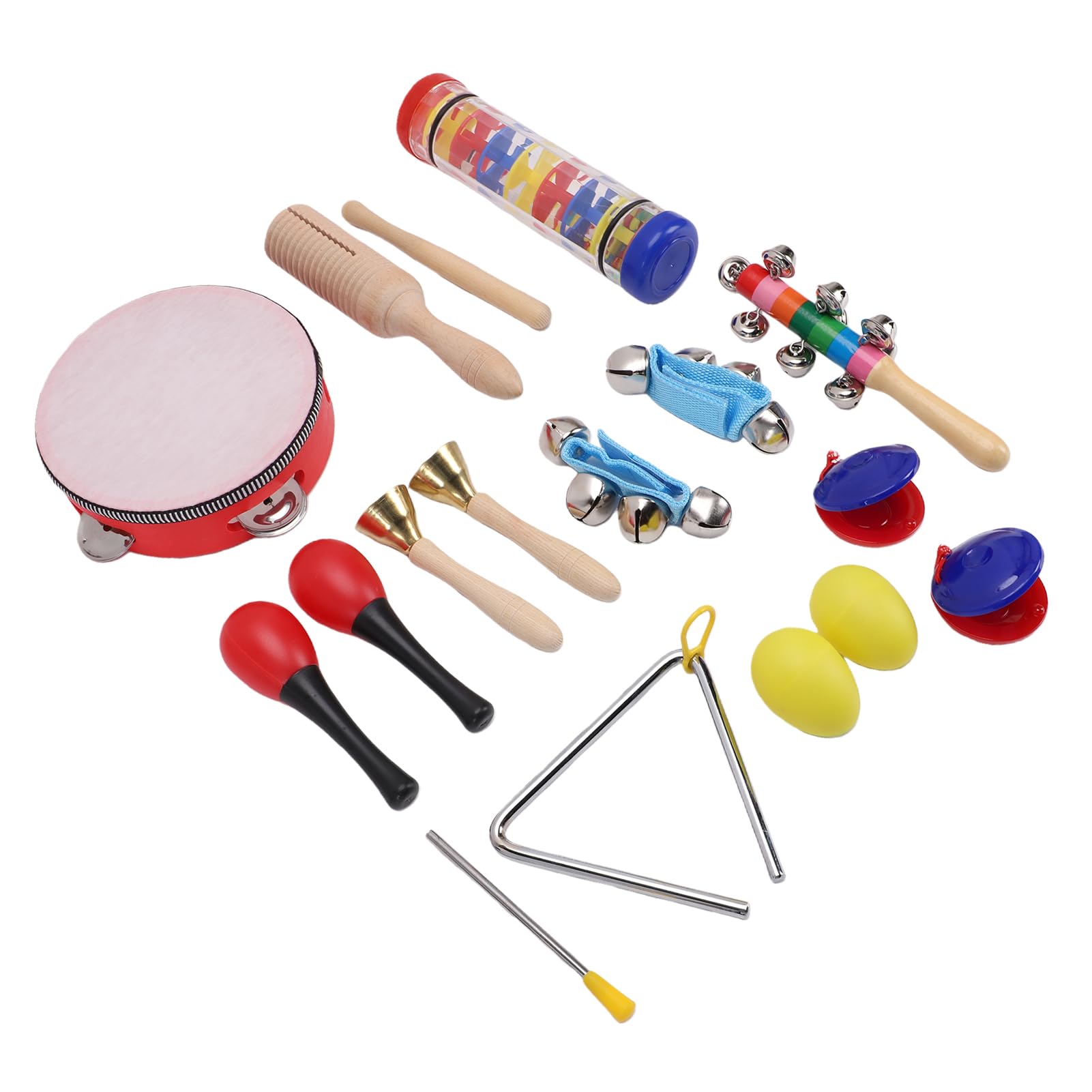 Strumenti Musicali per Bambini, Set di Percussioni in ABS con Tamburello, Maracas per Ragazzi e Ragazze Dai 3 Agli 8 Anni, Perfetti per l'apprendimento Precoce e il Divertimento