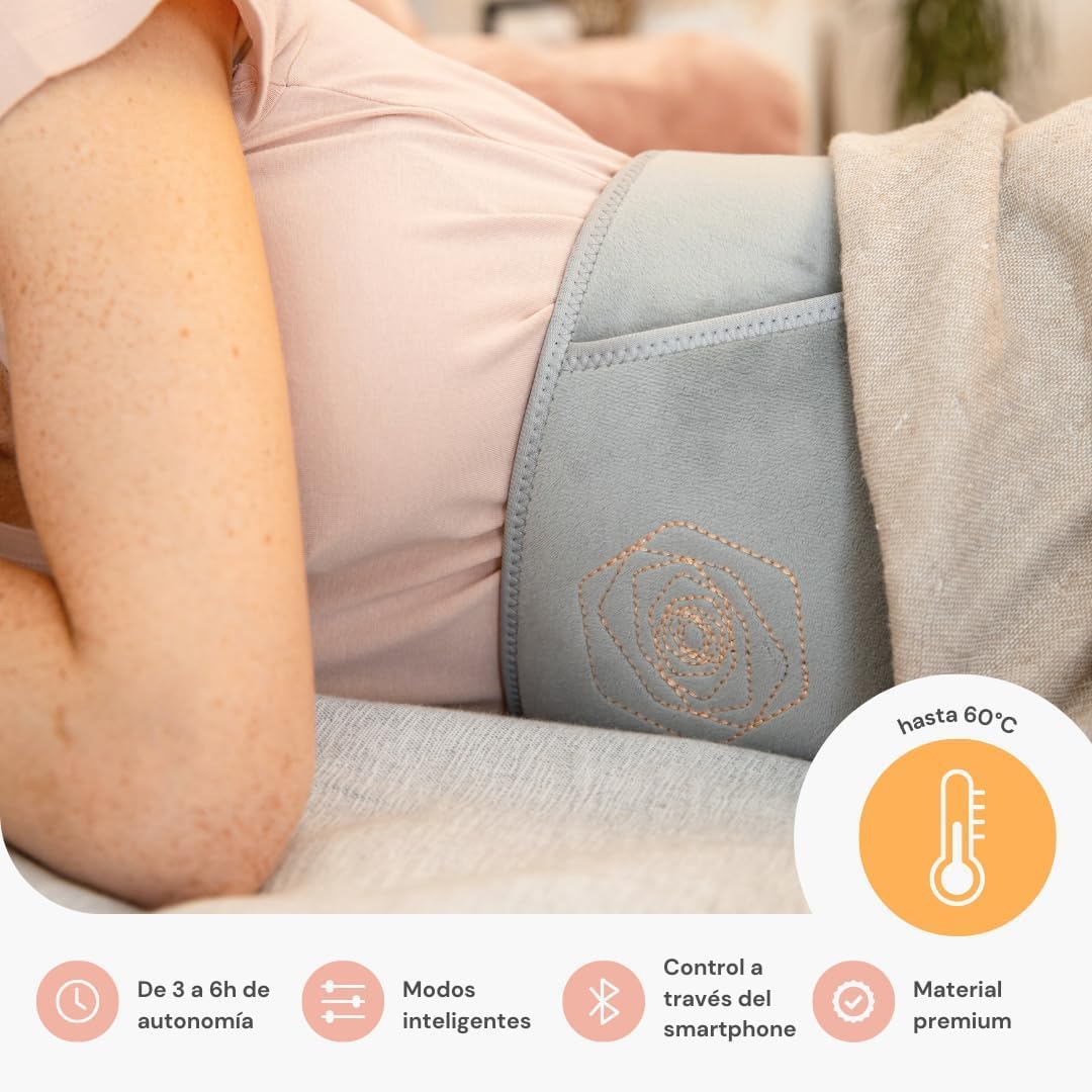 Vulpés BellyBelt 10 – Cinturón Calefactable para Dolores Menstruales y Endometriosis | Alivio de Cólicos, Vientre y Espalda | Calor Infrarrojo Ajustable | Batería Recargable 10.000 mAh