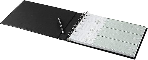 Miniatura 6 de Inkline Executive - Carpeta de 7 anillos, piel sintética de alta calidad, capacidad de 500 cheques, para hojas de 9 x 13 pulgadas, con organizador
