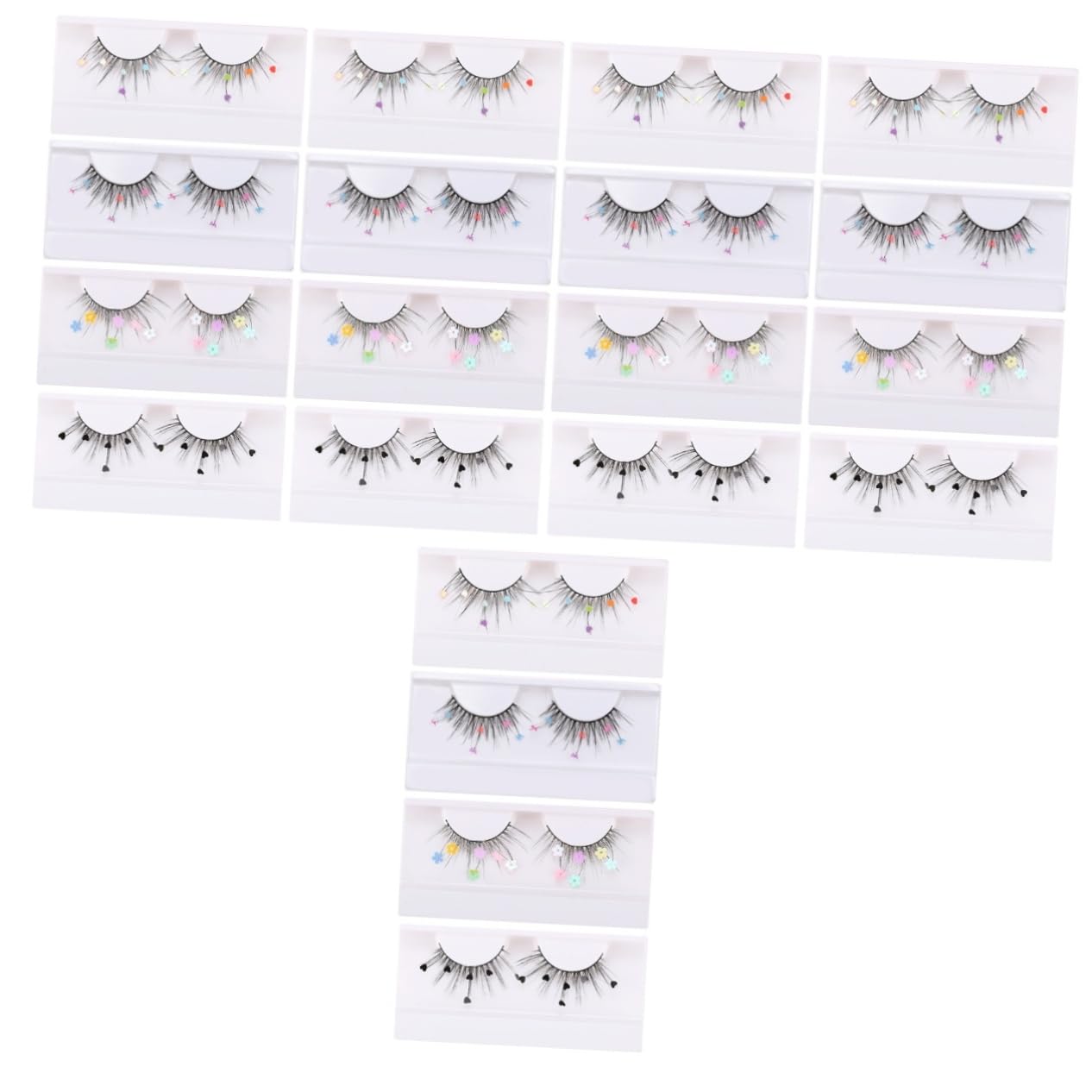 MAGICLULU 5 Set Di Ciglia Finte A Farfalla Glitterate Estensioni Per Ciglia Da Trucco Per Donne Aggiungono Fascino E Lunghezza 4 Paia*5