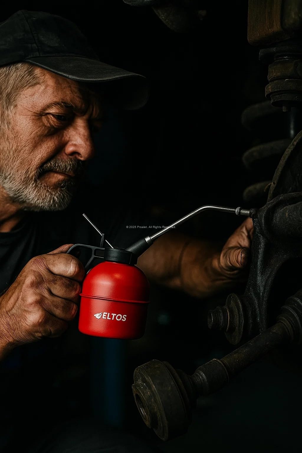 Eltos Metal Yağdanlık, Endüstriyel Yağlama Şişesi, Makine Yağı, İnce Akıtma Uç, Sızdırmaz Kapak, Otomotiv, CNC, Bakım Yağlık, Dayanıklı, Metal Uçlu, Kontrollü Akış, Ergonomik Tutuş (500 cc)