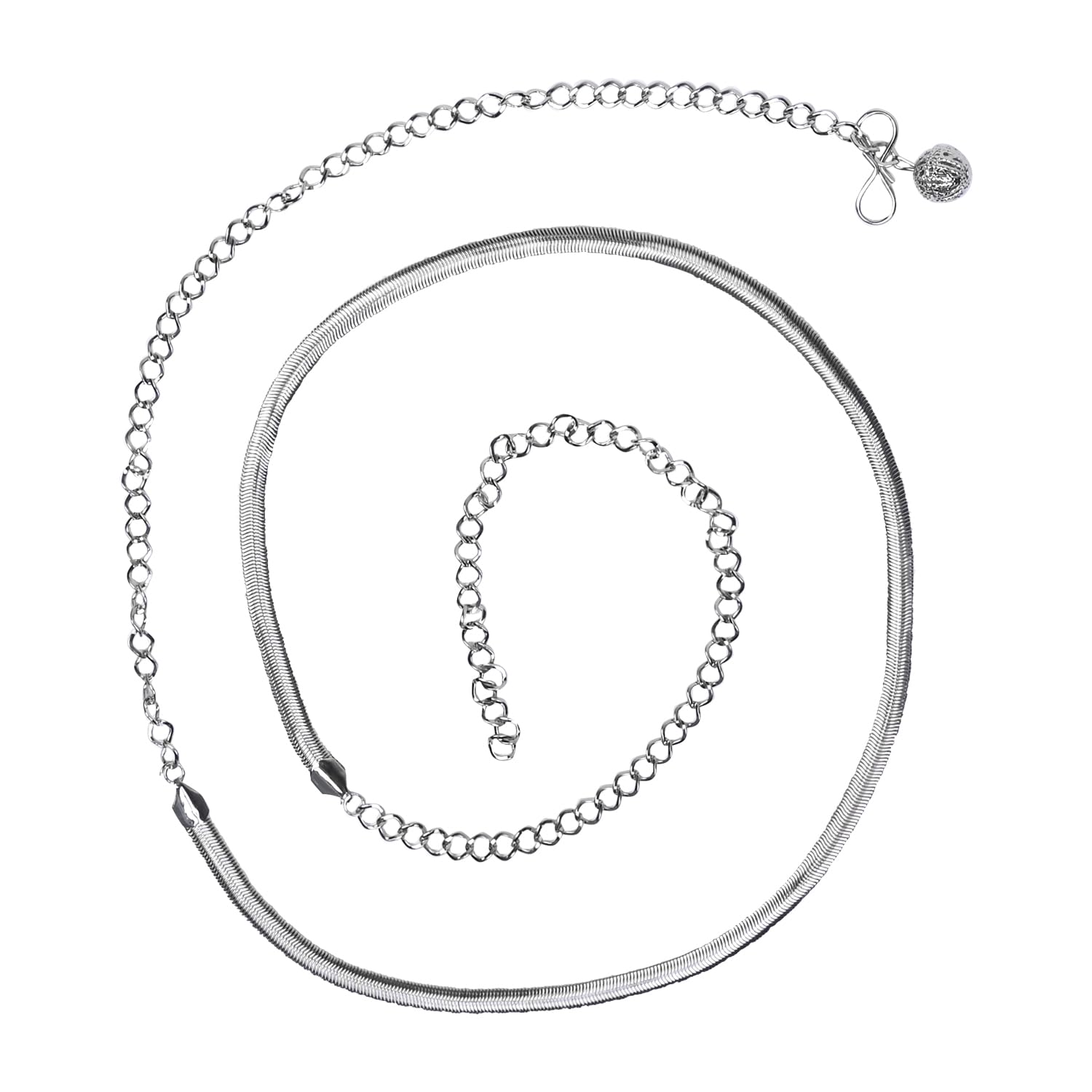 I Jewels Navratri Ethnic Silver Oxidised Adjustable Boho Waist Chain/Belly Chain/Kamarband For Women (B058S) (B0DFM176SD) Amazon Price History, Amazon Price Tracker