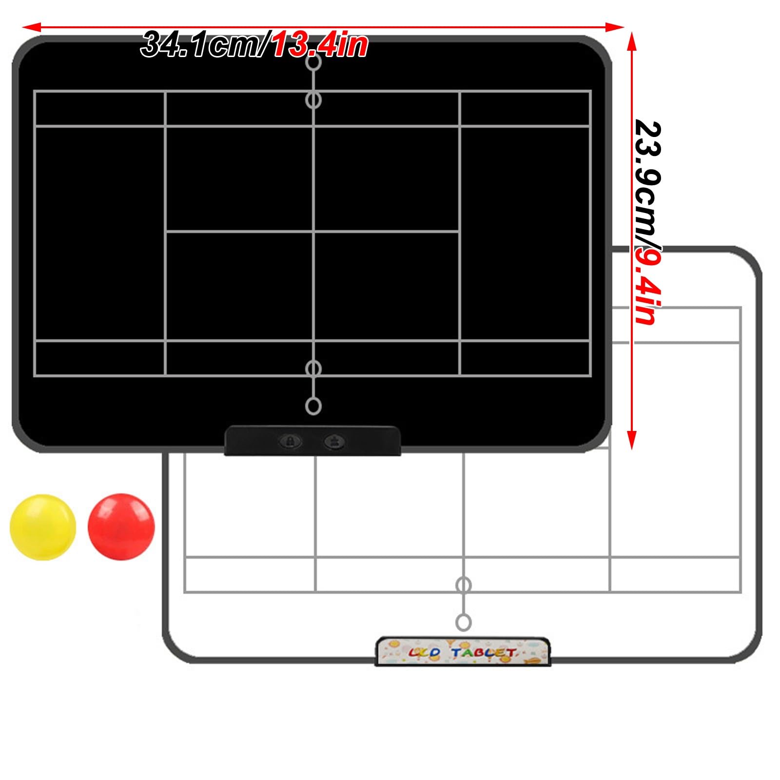 Lavagna da Allenamento LCD per Tennis, Lavagna Tattica Elettronica per Hockey su Ghiaccio, Cancellazione/Blocco con un Clic, Accessori Completi, Leggera e Portatile(Tennis)