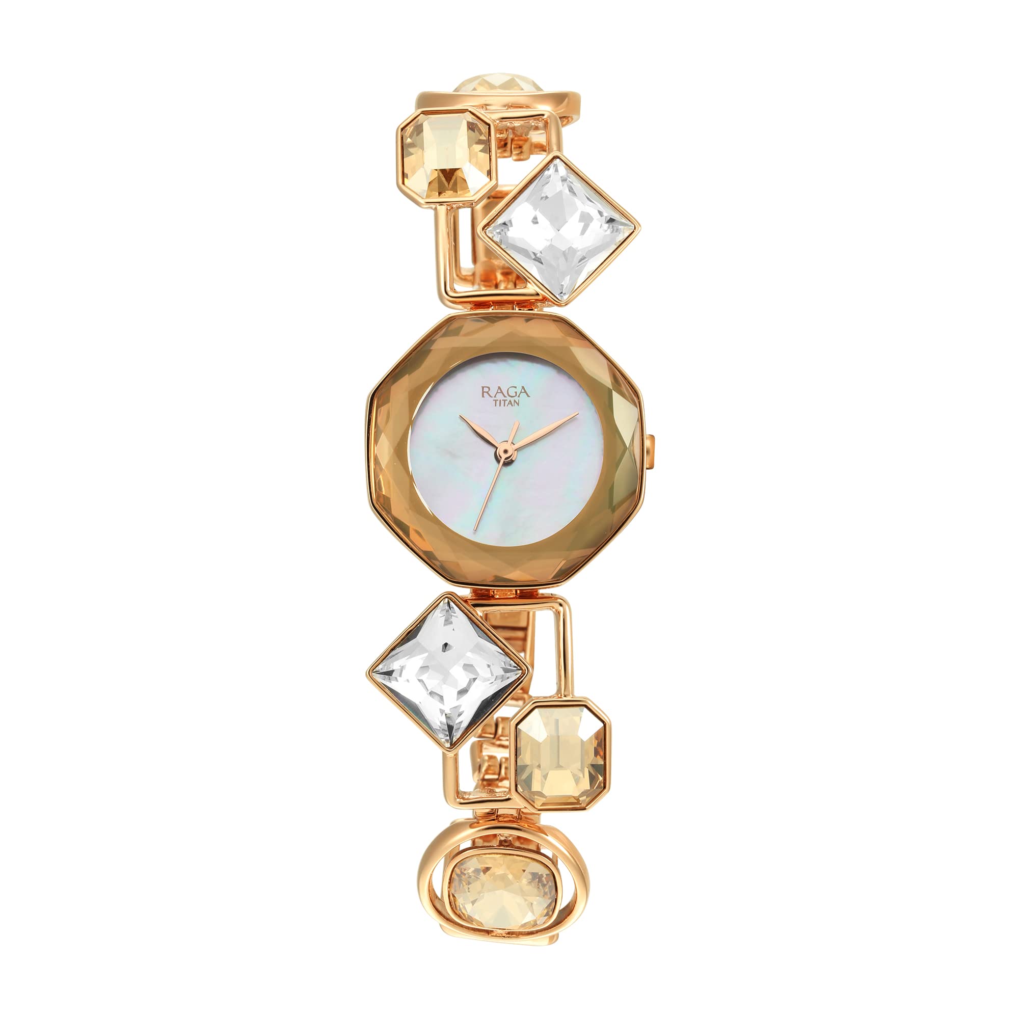 Titan Women Brass Analog Off-White Dial Watch-95151Wm01, Band Color-Multicolor (B09JCF4XFY) Amazon Price History, Amazon Price Tracker