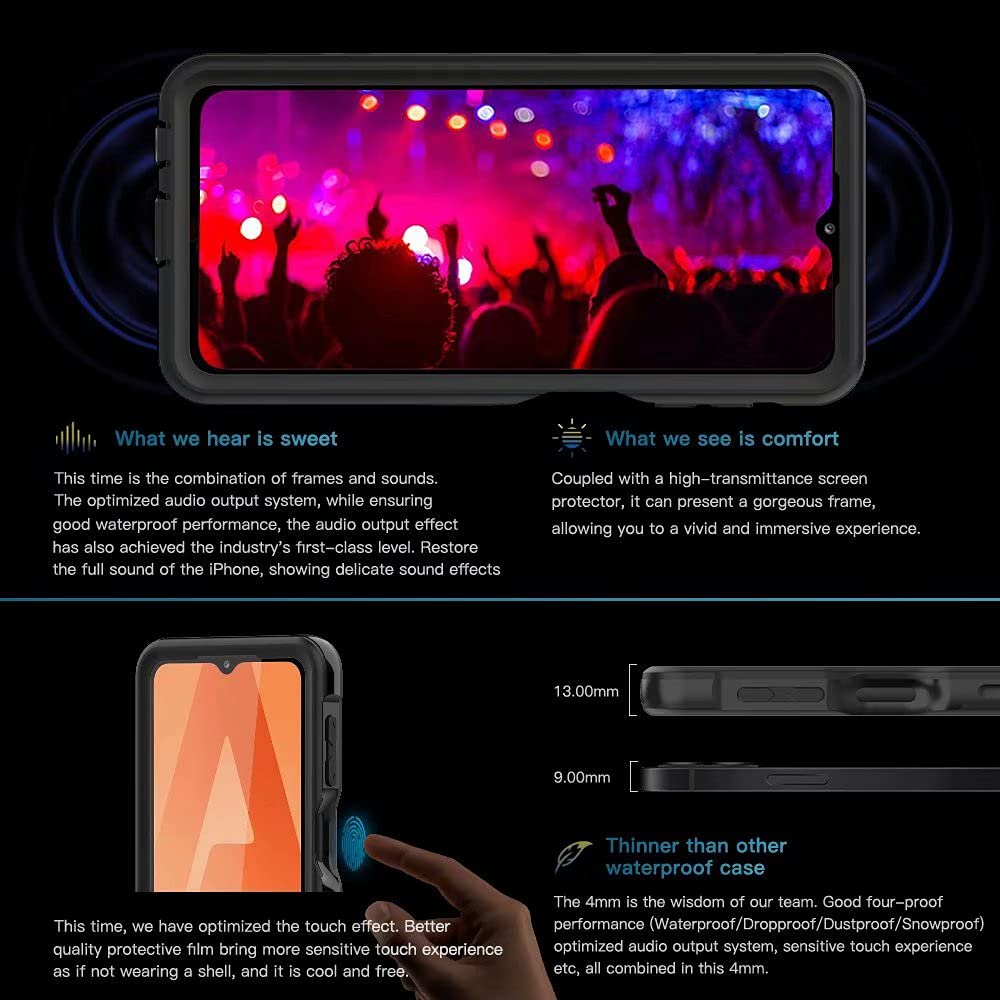 PunkCase Funda Impermeable Diseñada Para Galaxy A32 [serie StudStar] [ajuste Delgado] [certificado IP68] [a Prueba De Golpes] [a Prueba De Suciedad] [a Prueba De Nieve] Cubierta De Armadura Para