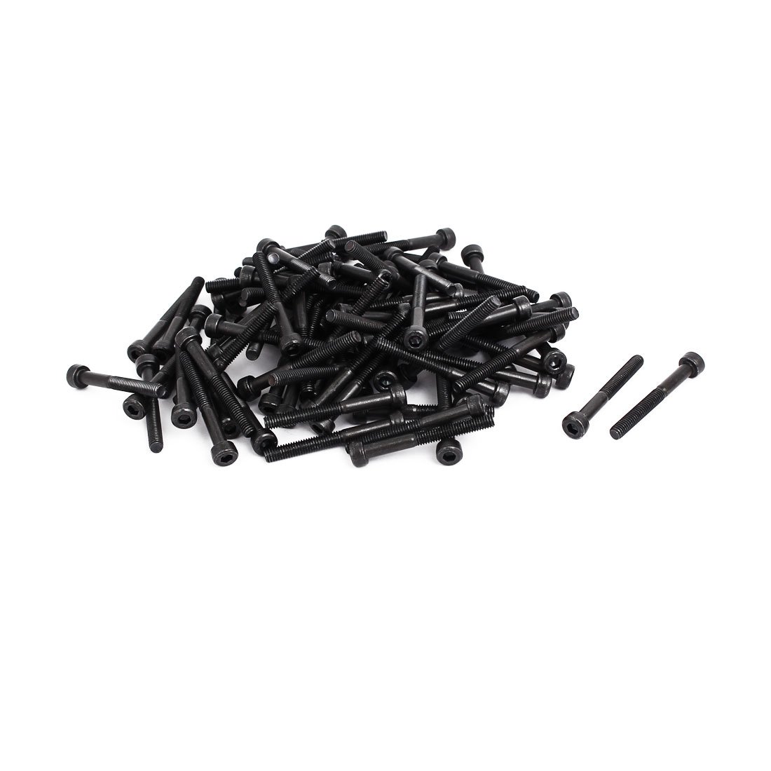 Aexit Śruby z łbem walcowym z gniazdem sześciokątnym M4x35mm o długości 21mm z częściowym gwintem 150szt(M4x35mm 21mm long Fil partiellement acier allié tête Hex creuse 150pcs