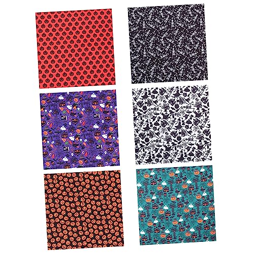 Tissu Halloween imprimé coupon polyester pour couture patchwork et décoration de fête fait main