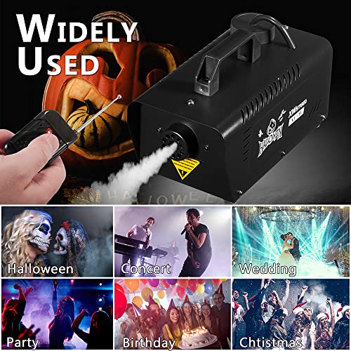 Xwstgeq Fog Smoke Machine, 500 Watt Portable Smoke Machine With Wireless & Wired Remote Control For Halloween Wedding And Stage Effect #TOP3