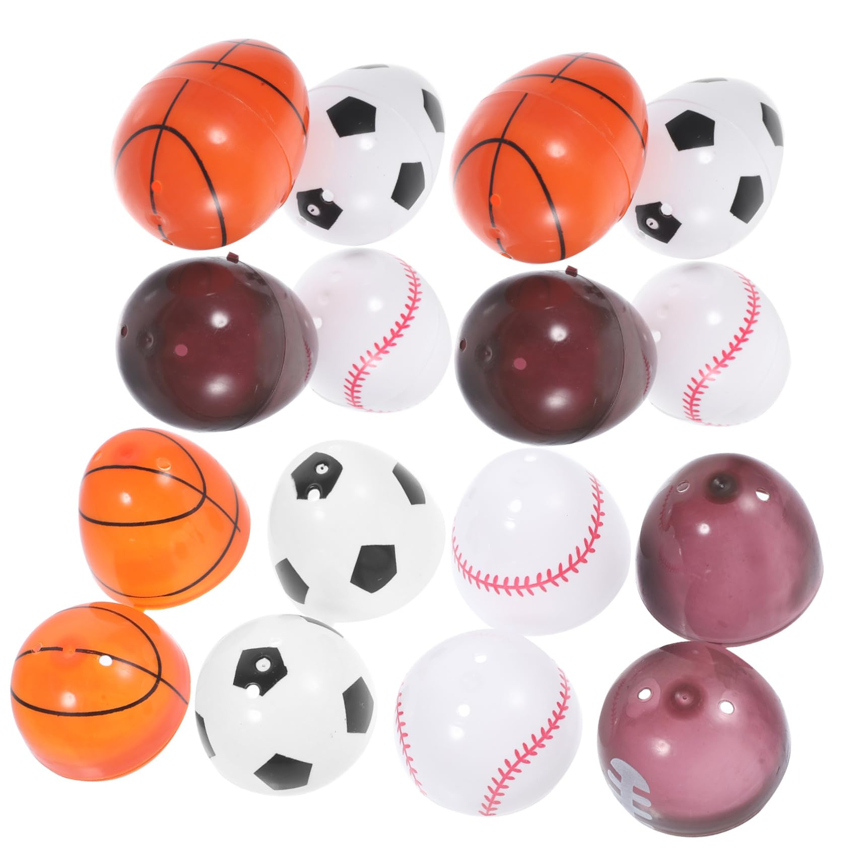 TOPBATHY 5 Set Uova Pasquali Vuote Riempibili Tema Sportivo Decorazioni per Feste Pasquali Uova per Giochi E attività per Regali E Decorazioni 12 Pezzi*5