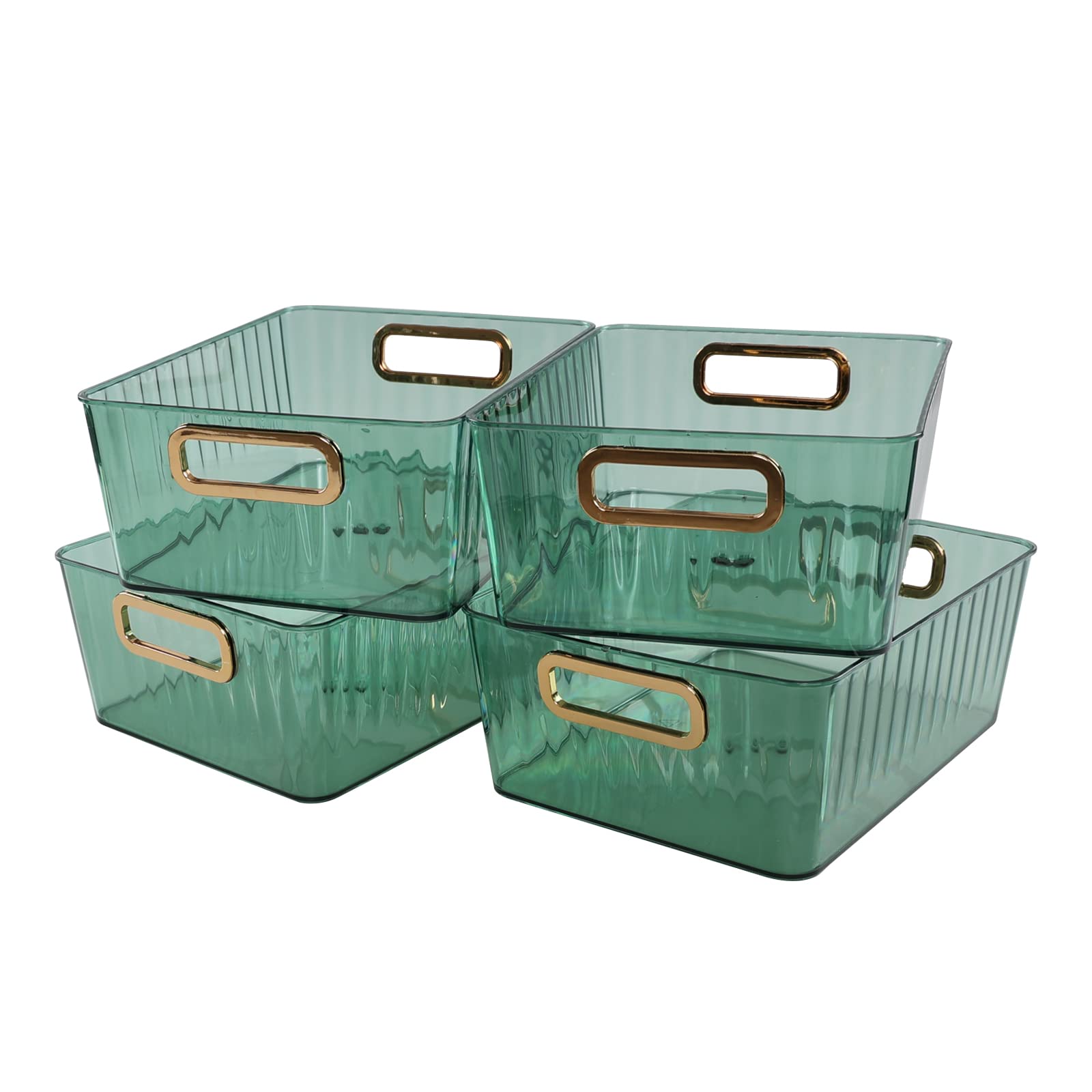 Boite de rangement transparent vert plastique pour trier