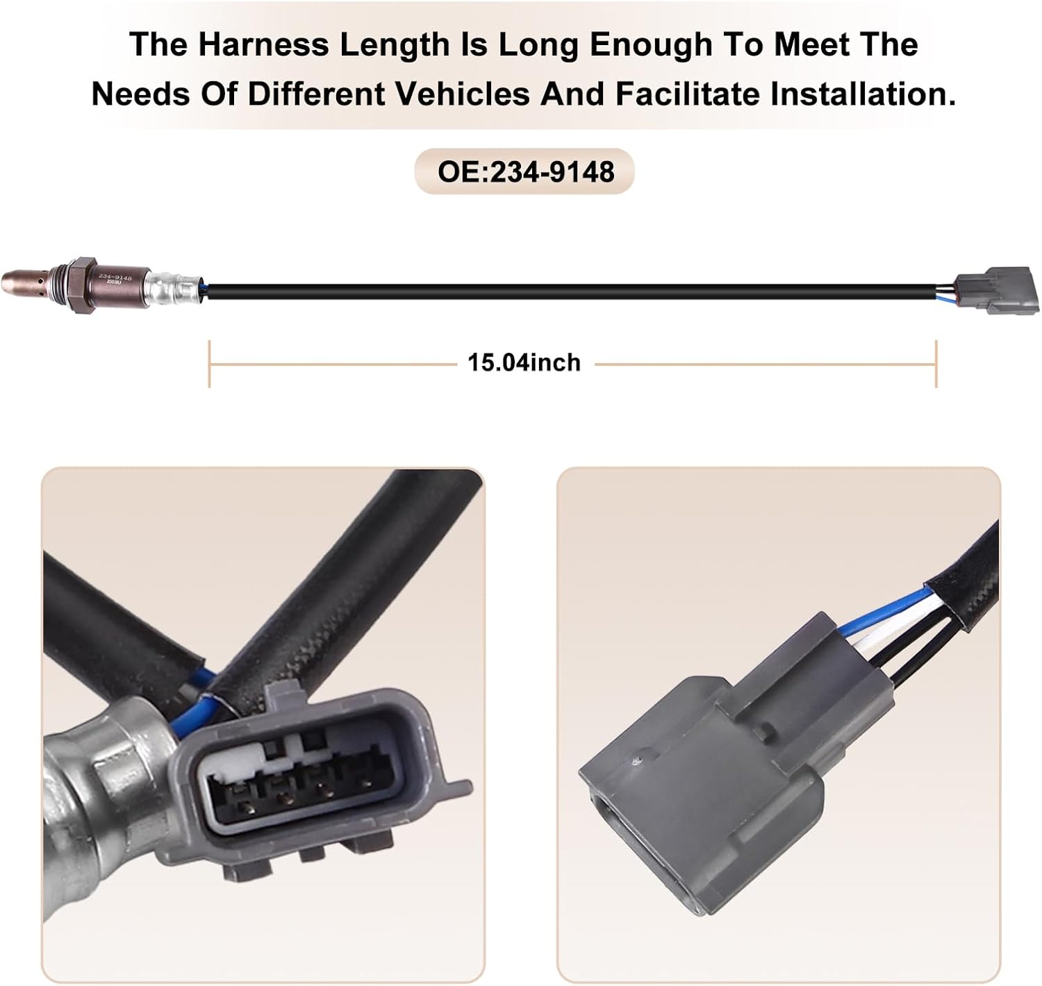 Oxygen Sensor Upstream 234-9148 O2 Sensor Fits for Nissan Altima Frontier Murano Pathfinder 2015-2018 Rogue Titan 2017-2018 Maxima Titan XD 2016-2018, for Infiniti QX60 Q70L QX80 2015-2018