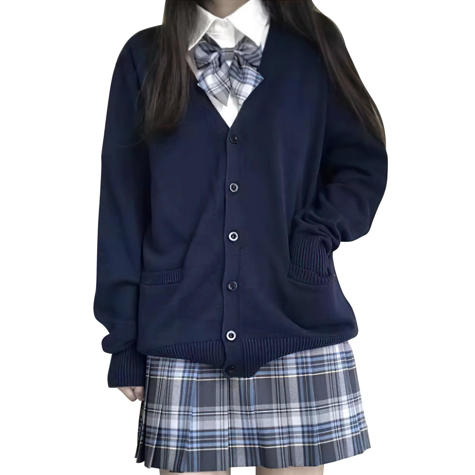 [PALAME] スクールカーディガン 女子 制服 【3サイズ展開・1枚で十分・…