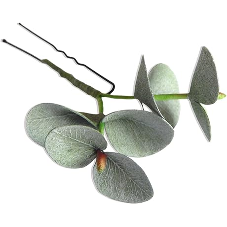 1 pcs Eucalyptus Hair Pin Greenery Wedding Headpiece Green Leaf Bridal Hairpiece Bride Accessory