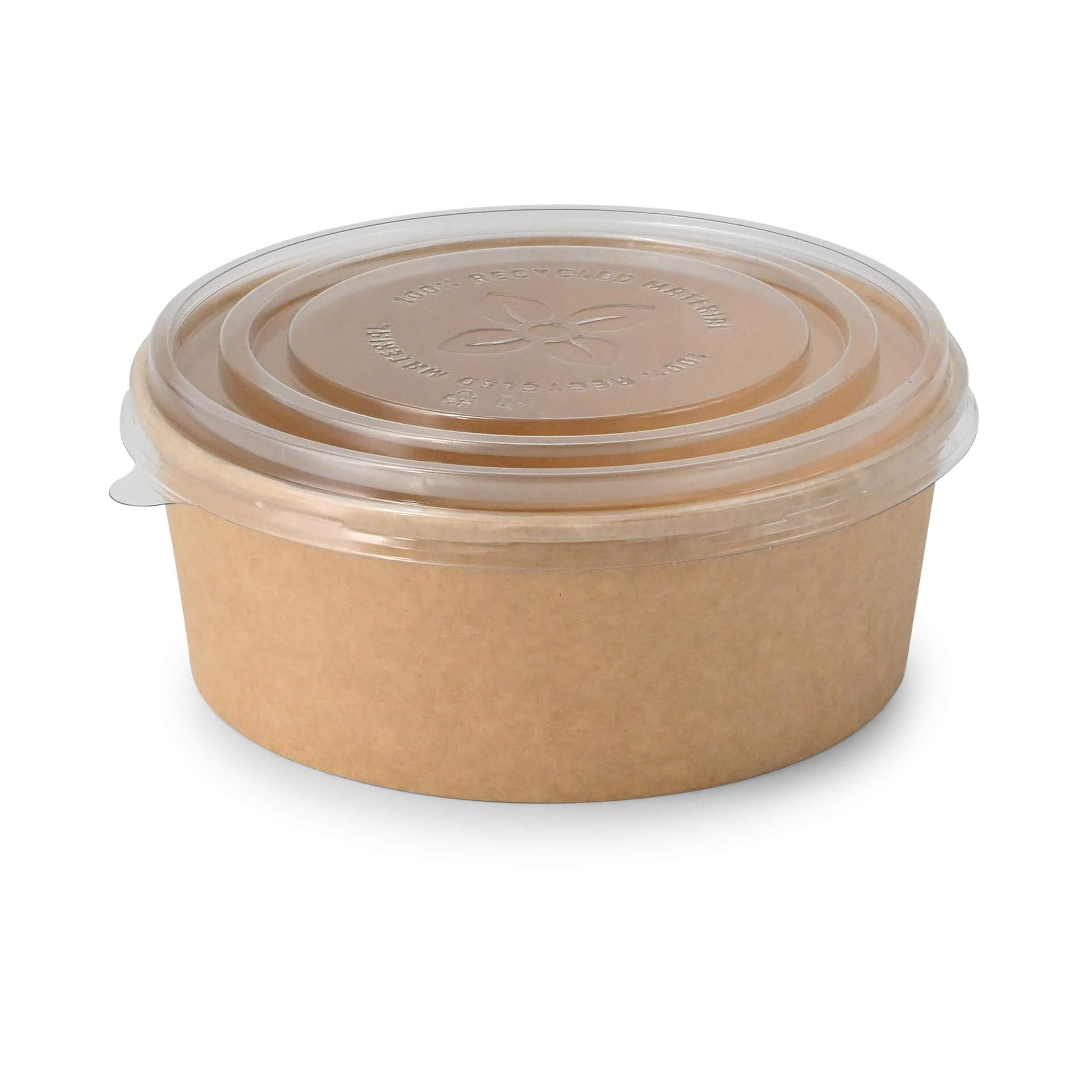 BIOZOYG Ciotola Insalata Monouso Ecologica 1000 ml Vaschetta Compostabile Cartone Kraft Rivestimento PLA 50 Scodelle