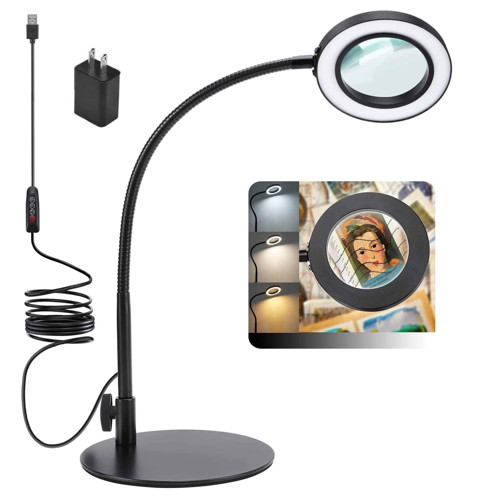 Buy Magnifying Glass with Light and Stand, SILICAR LED Lighted