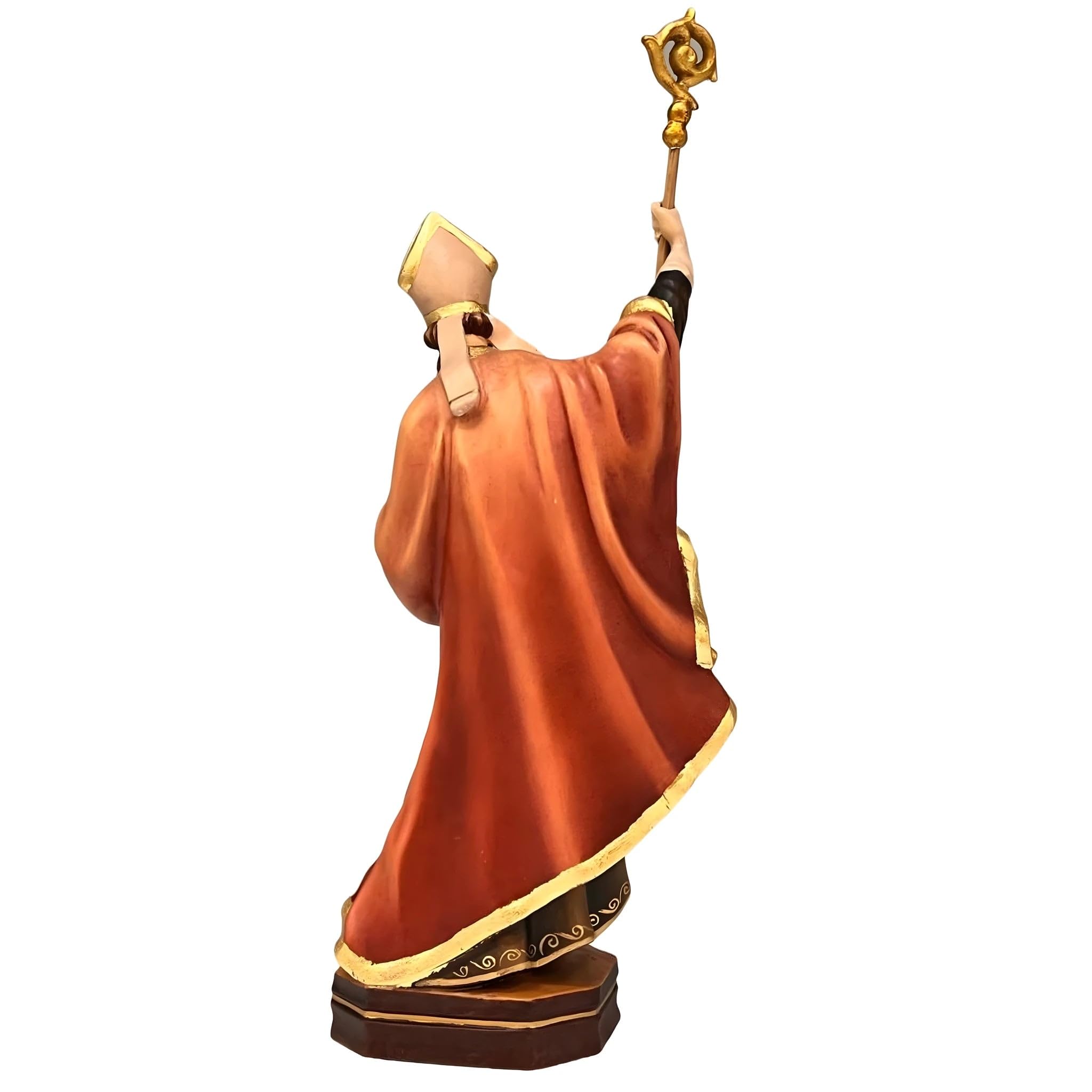 Vilfrido mit Jesuskind 60 cm handgefärbtes Holz in Gröden Krippenfigur