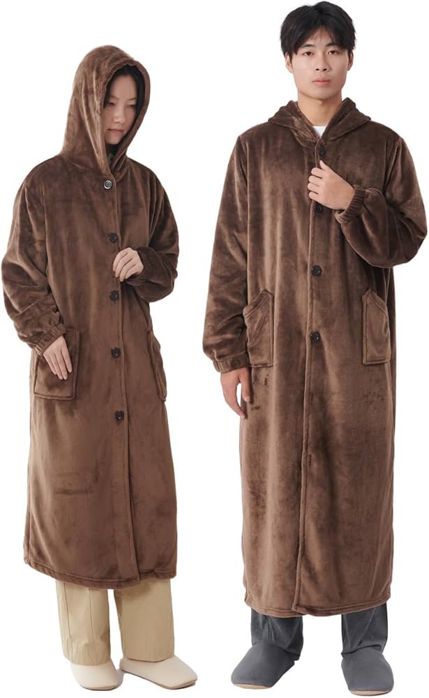 Amazon｜クモリ(Kumori) 冬 着る毛布 ユニセックス L-着丈130cm