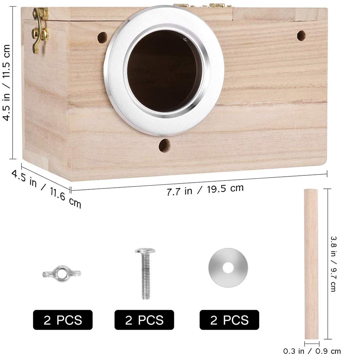 TALITARE 1Pcs Parrot Breeding Nest Box Bird Nest Warm Incubator Wood Parakeet Budgie Lovebirds