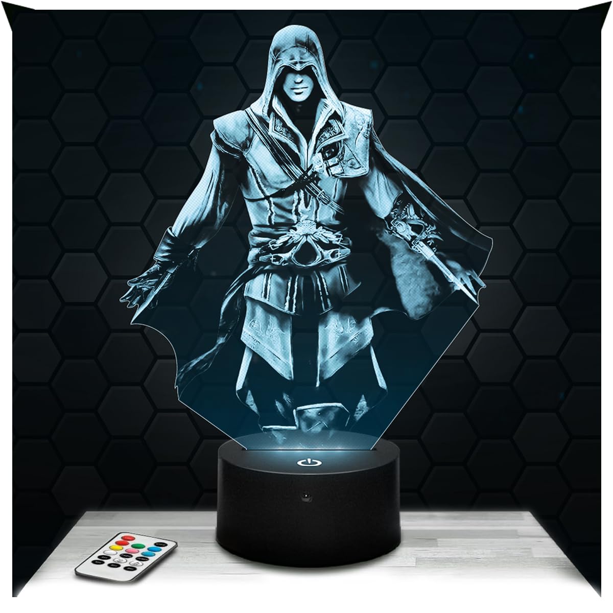 Lampephoto.fr - Assassin's C 3D Lamp Deco Boy's Room 3D Assassin's C Gaming Gamer Video Games Gift idea Soft Light Decoration Night Light Office Decor, Original Christmas, Gift idea for Teenagers TOP