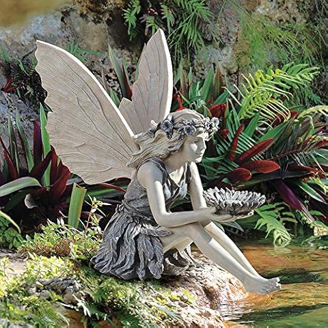 Estatua de Hada Mágica de Resina Artesanal para Jardín Cover