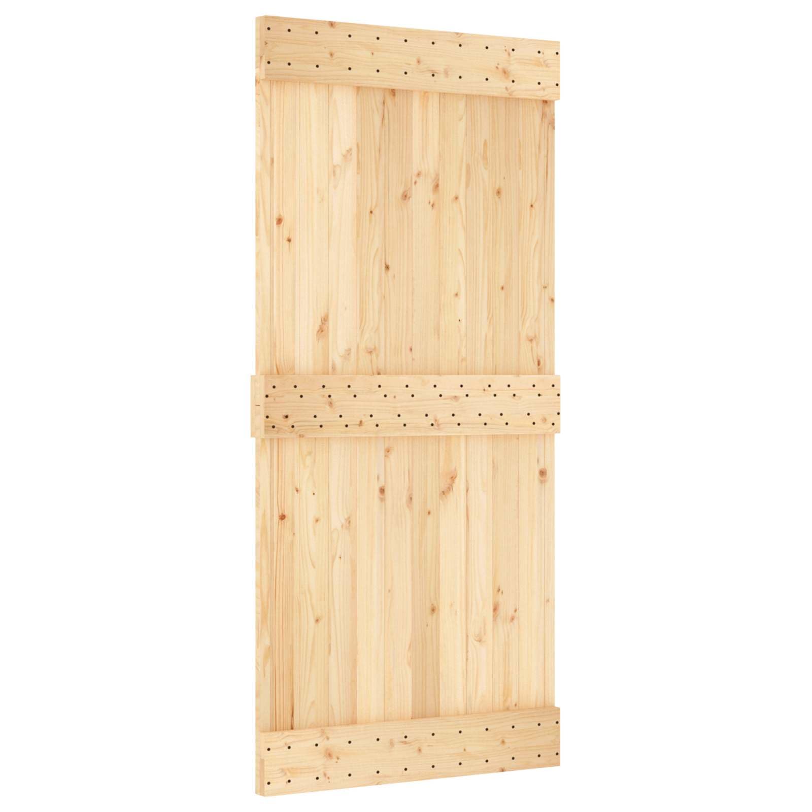 Vidaxl Natural And Black Sliding Door Narvik Beige And Black 95 X 210 Cm (213.5 Cm), Stylish Sliding Door Track, Modern Space Saving Solution For Indoor Hardware, Efficient Room Divider With Seamless Operation
