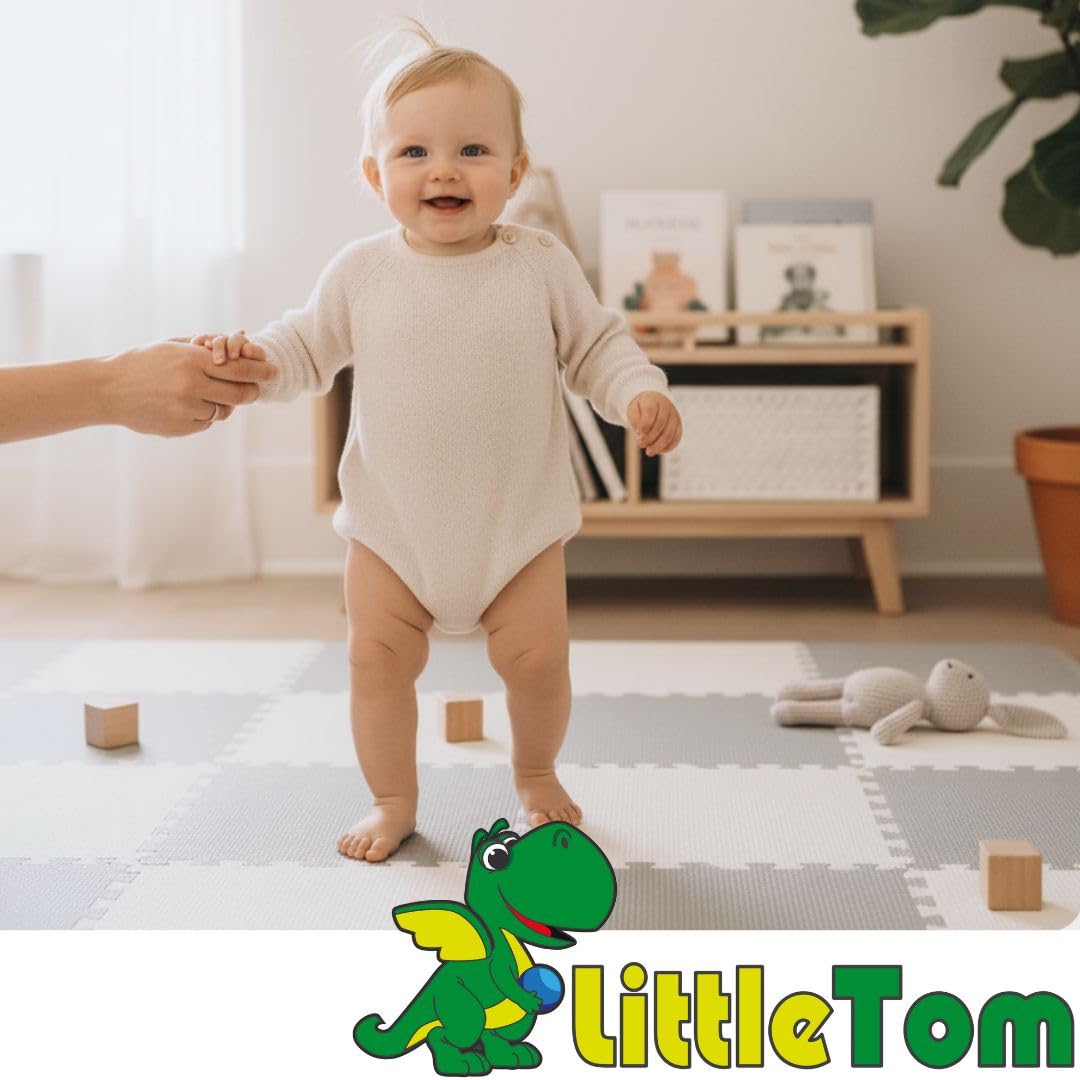 LittleTom 27 Pezzi Tappeto Gioco per Bambini Piastrelle EVA 30x30 cm Antiscivolo