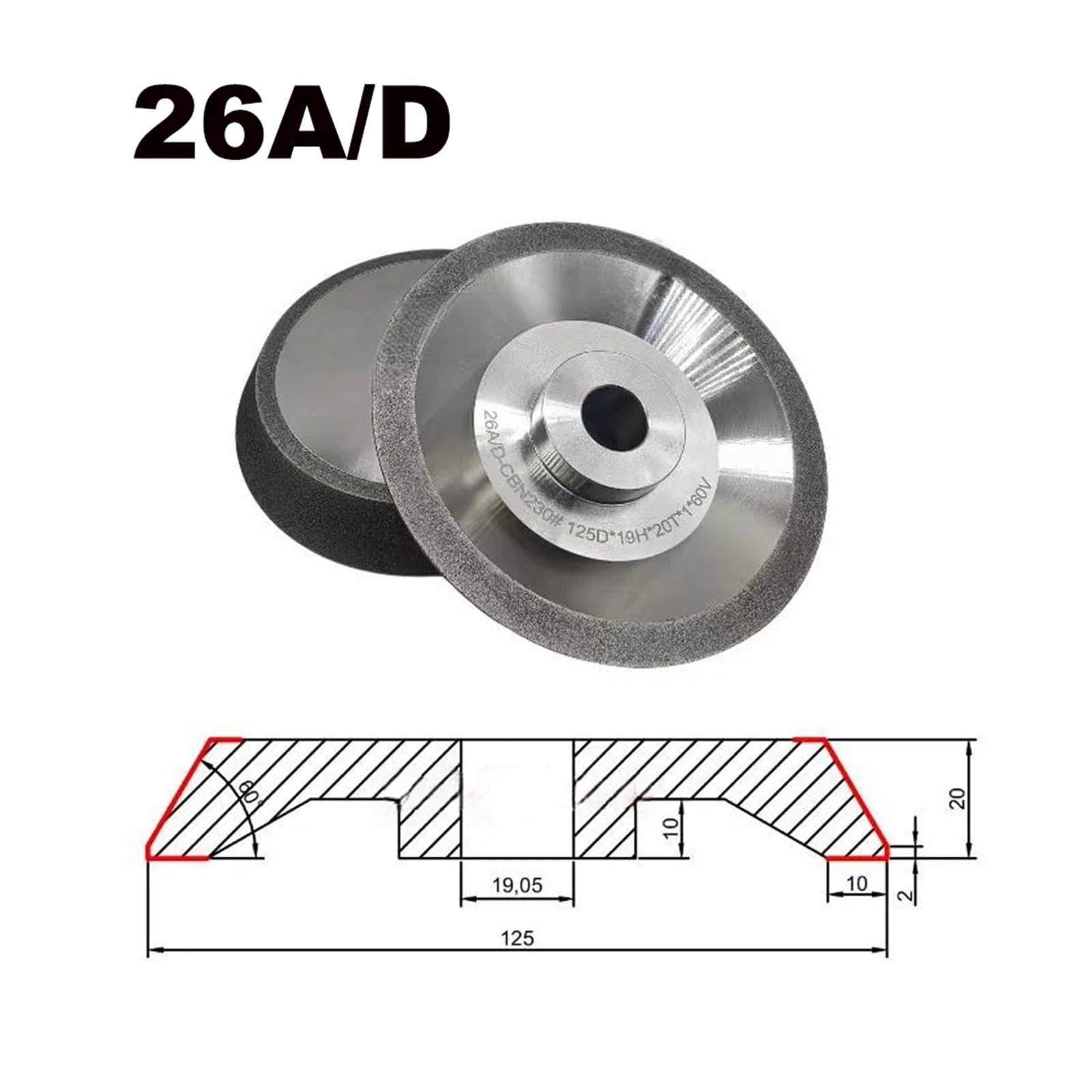 MR 20G 13B X1 X3 E20 13A/D 26A/D 13Q Z13-2 CBN SDC meules for outils de forets en alliage dur acier au tungstène