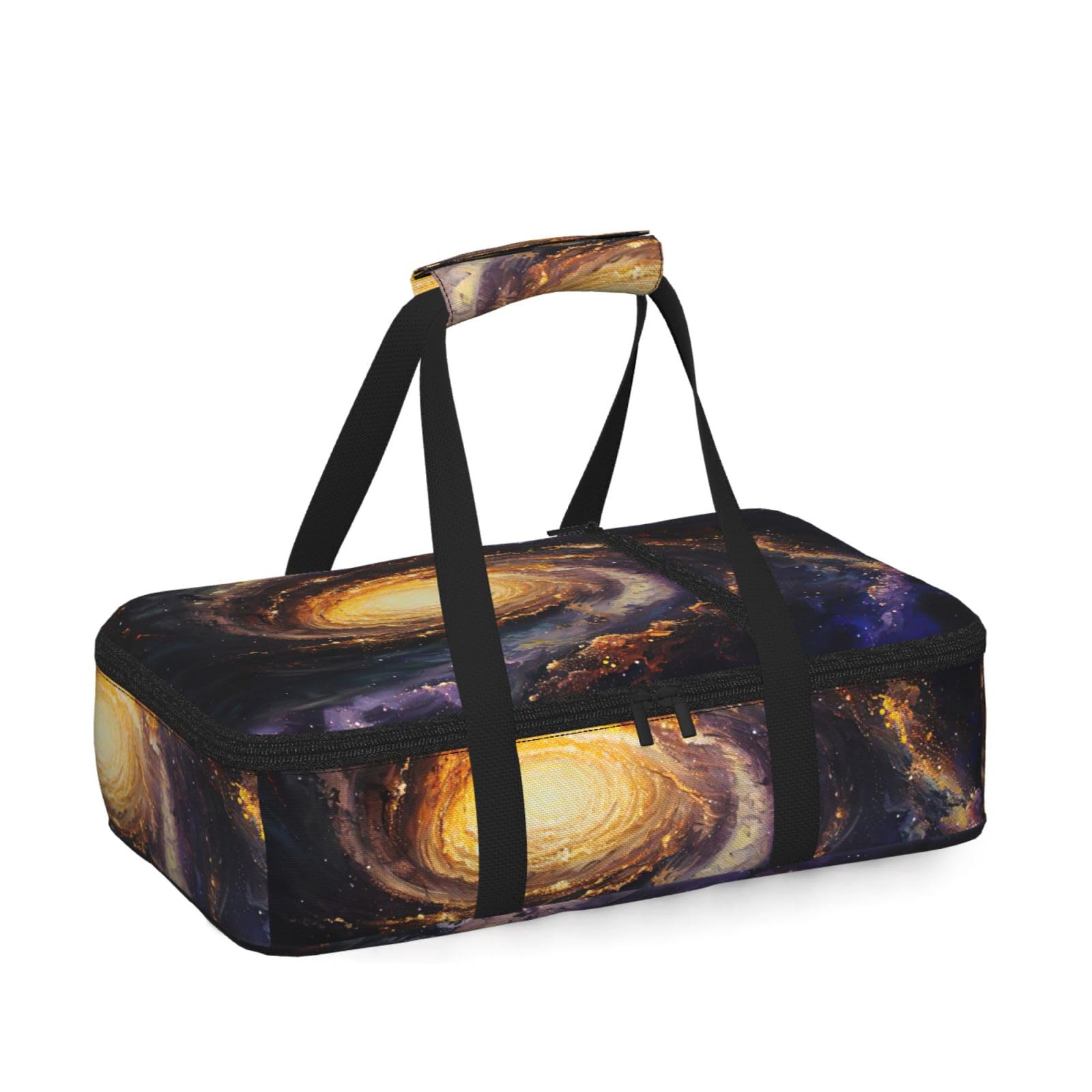 Galaxy Print Insulated Thermal Food Storage Bag Daily Reusable Picnic Tote Lunch Box Home
