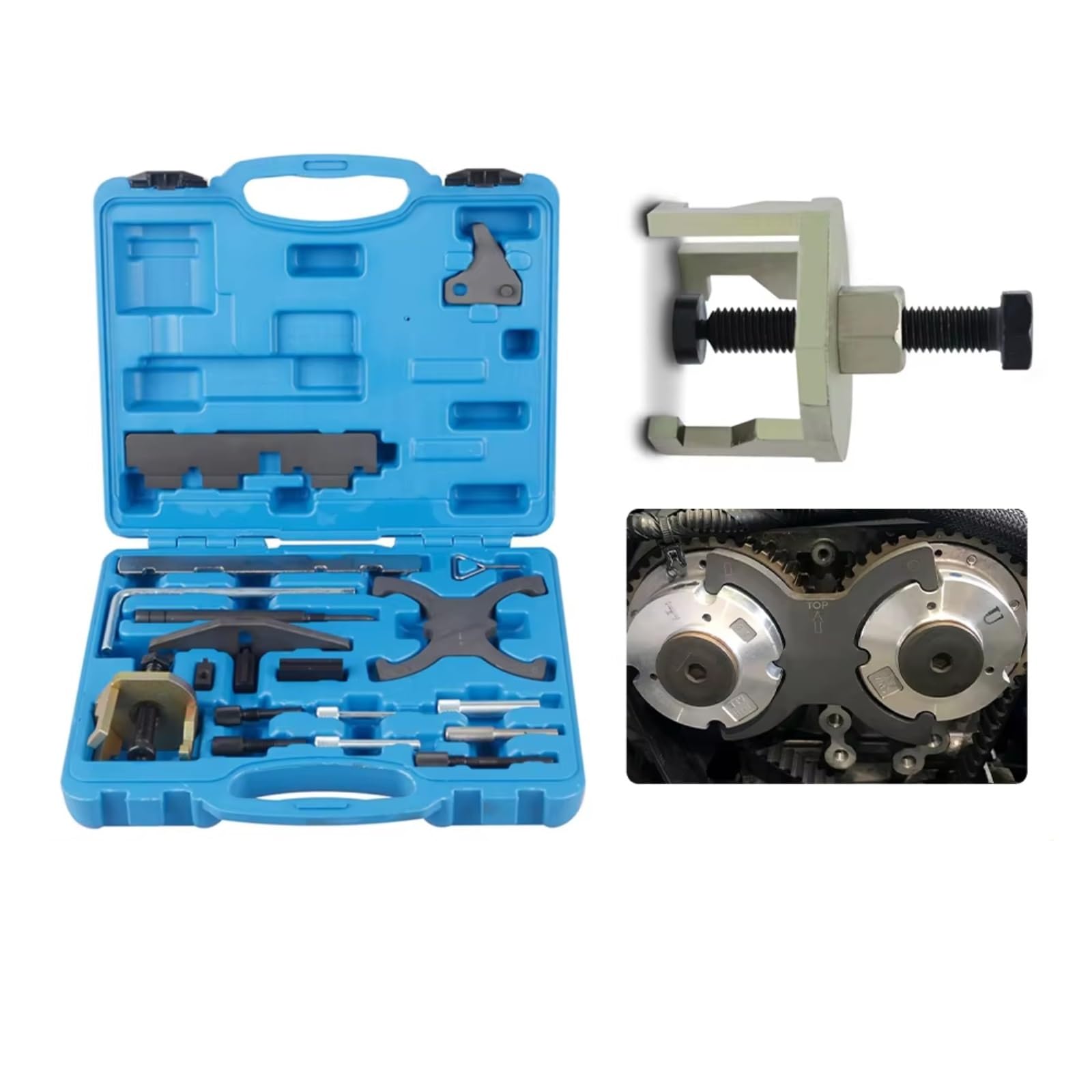 Juego De Herramientas De Ajuste De Árbol De Levas Y Cigüeñal Del Motor Compatible Con Ford Para B-Max 1.4L Duratec-16V 2015 Para C-Max 1.5L Para EcoBoost Herramientas cronometraje