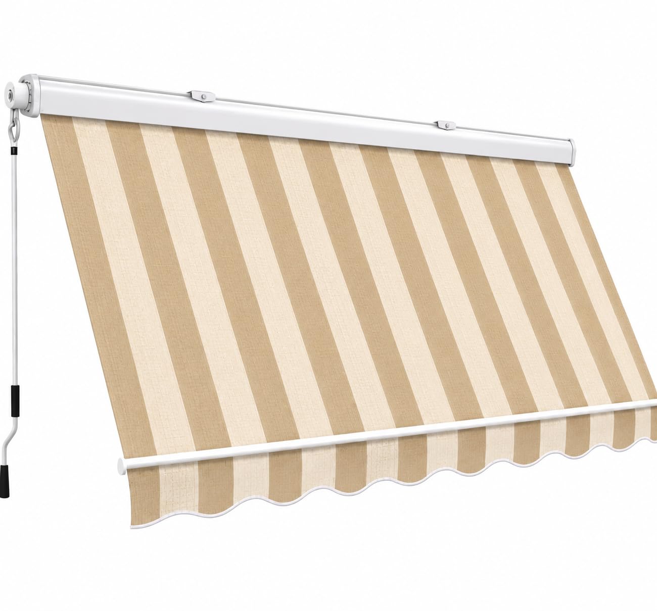 Arrigo Atelier Tenda a Caduta Libera su Misura per Balconi e Verande, Tessuto Tempotest Idrorepellente Anti-UV, Braccetti Regolabili su Ringhiera, con o senza Cassonetto (CON CASSONETTO)