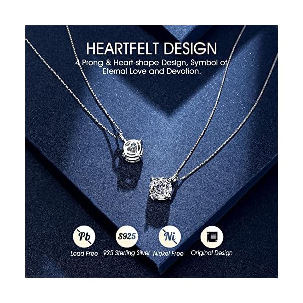 Beam & Bask Adult Daughter Necklace from Mom Dad, Birthday Wedding Graduation Pendant for Daughter from Mother Father, Silver Moissanite Jewelry for Her - Image 5