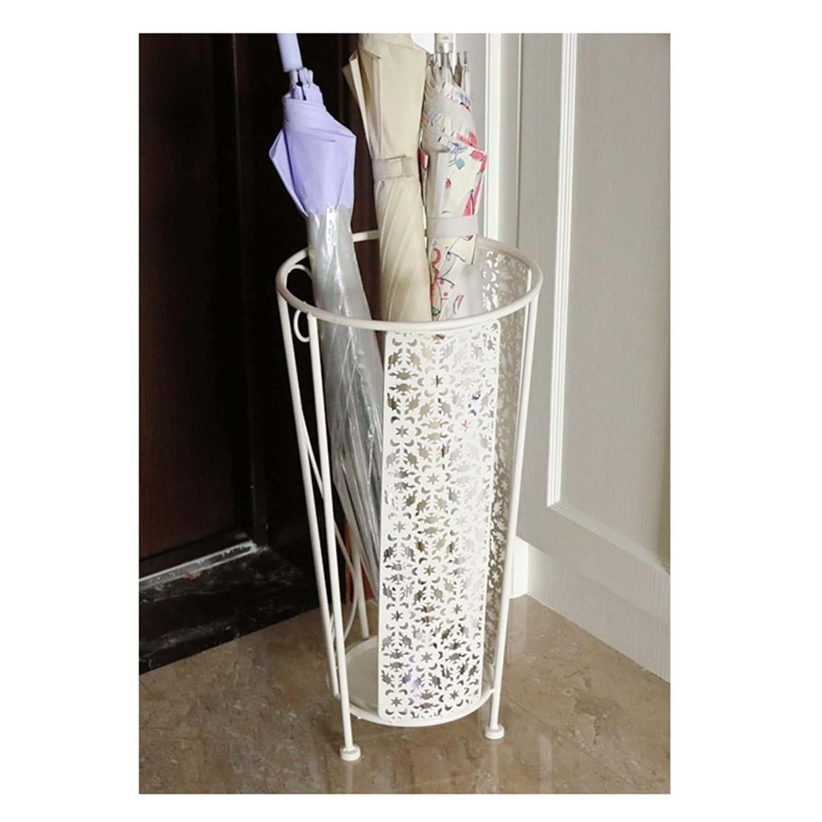 sdSDGrw umbrella stand, Metal Umbrella Stand with Drip Tray - for Entryway, Office, Patio, Hallway Multipurpose