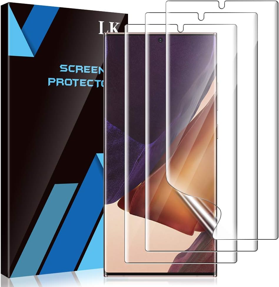 LK 3 Pack for Samsung Galaxy S10 Plus Screen Protector [Not Glass] [Support Fingerprint Unlock] Bubble Free, with Easy Installation Tool, 3D Curved Max Coverage for S10 Plus 6.4-inch