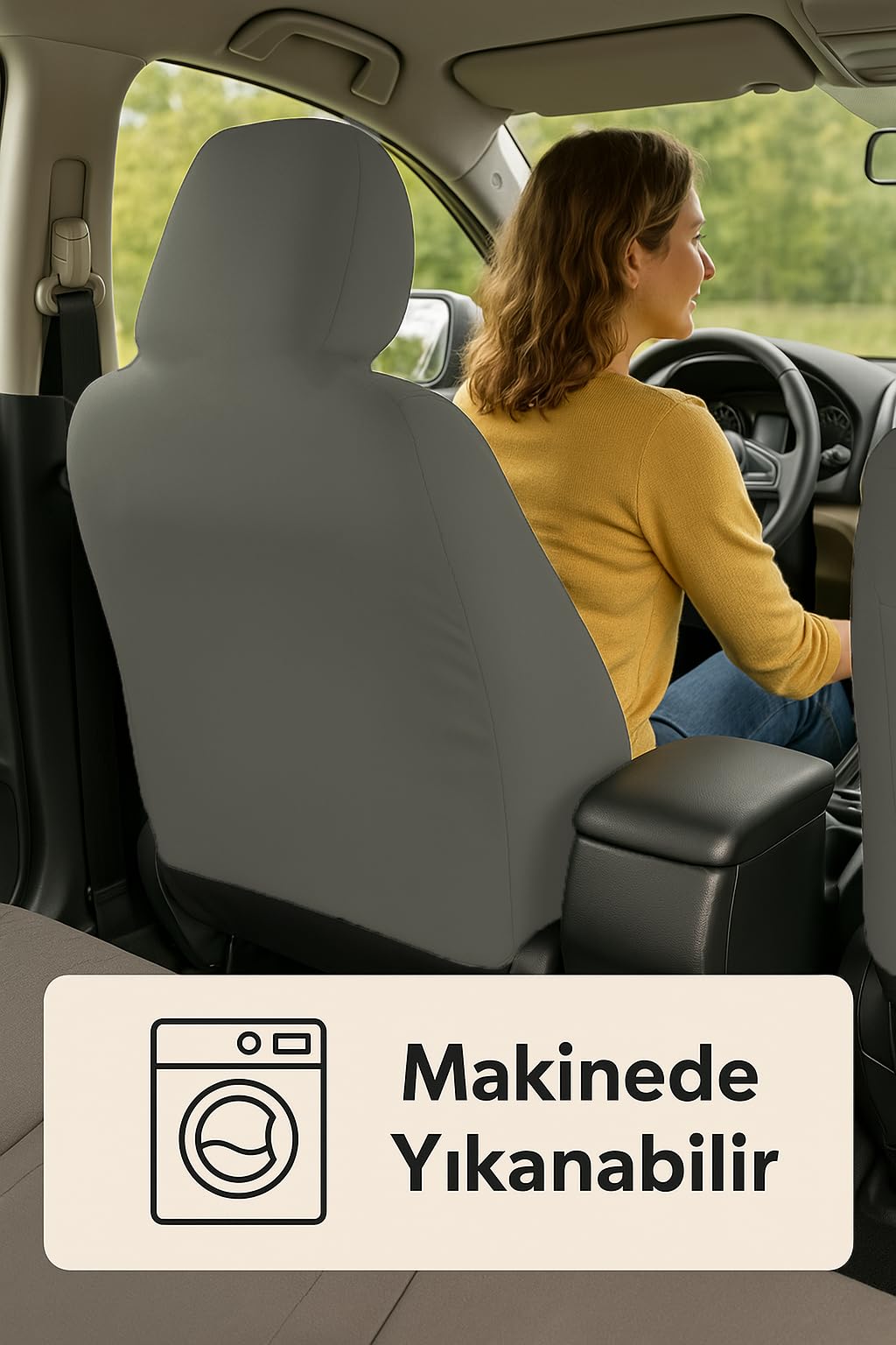 Kusursuz oturan Skoda Scala ile uyumlu oto koltuk kilifi ile konforu dorukta yasayin Gri