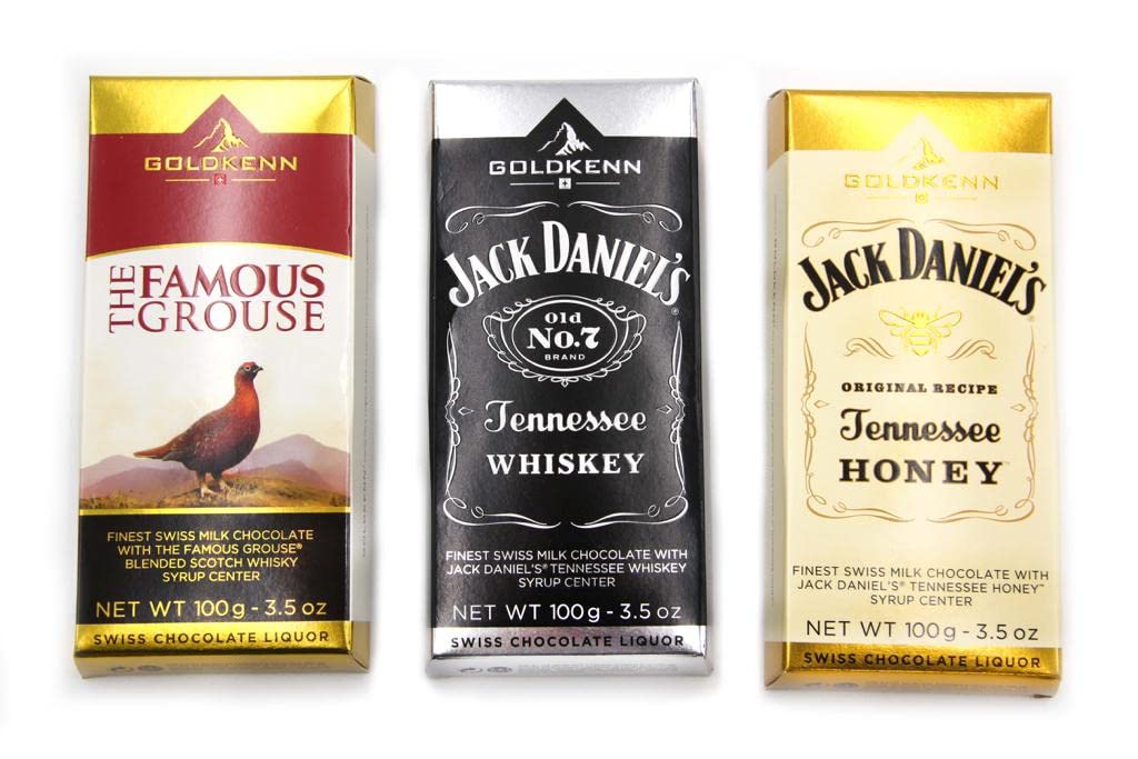 Buy Whisky Liqueur Milk Chocolate Collection Gift Set 300g Jack Daniel's and Famous Grouse
