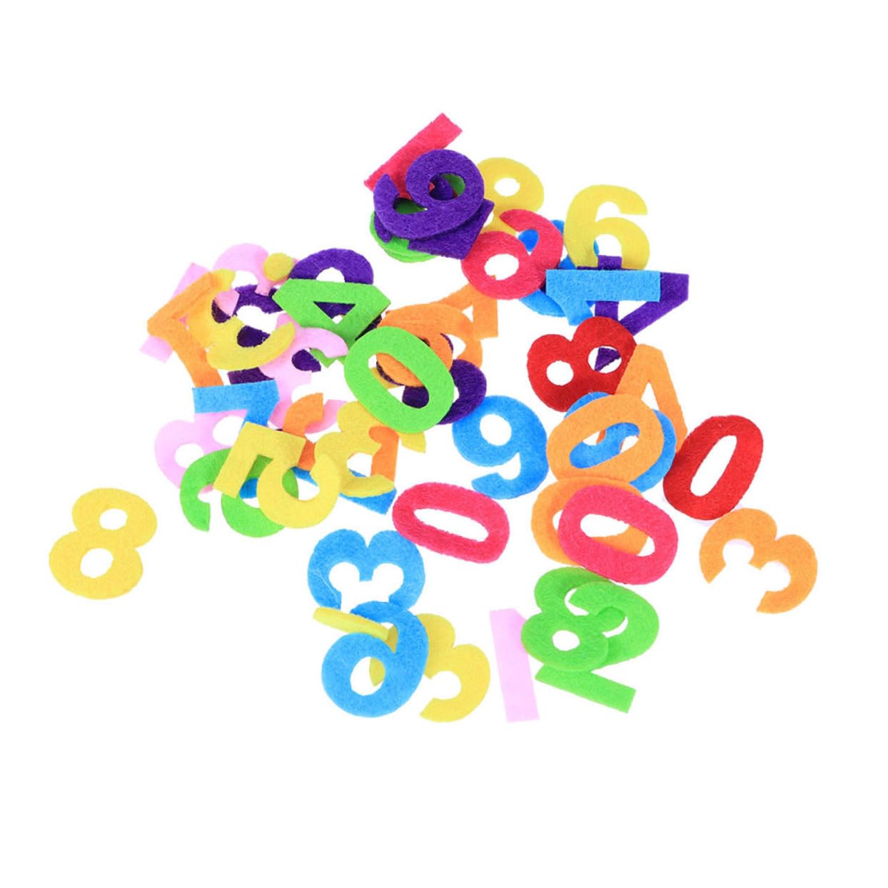 SEWACC 100pcs Felt Numbers Letters Non-woven Safe Smooth Diy Craft Decorative