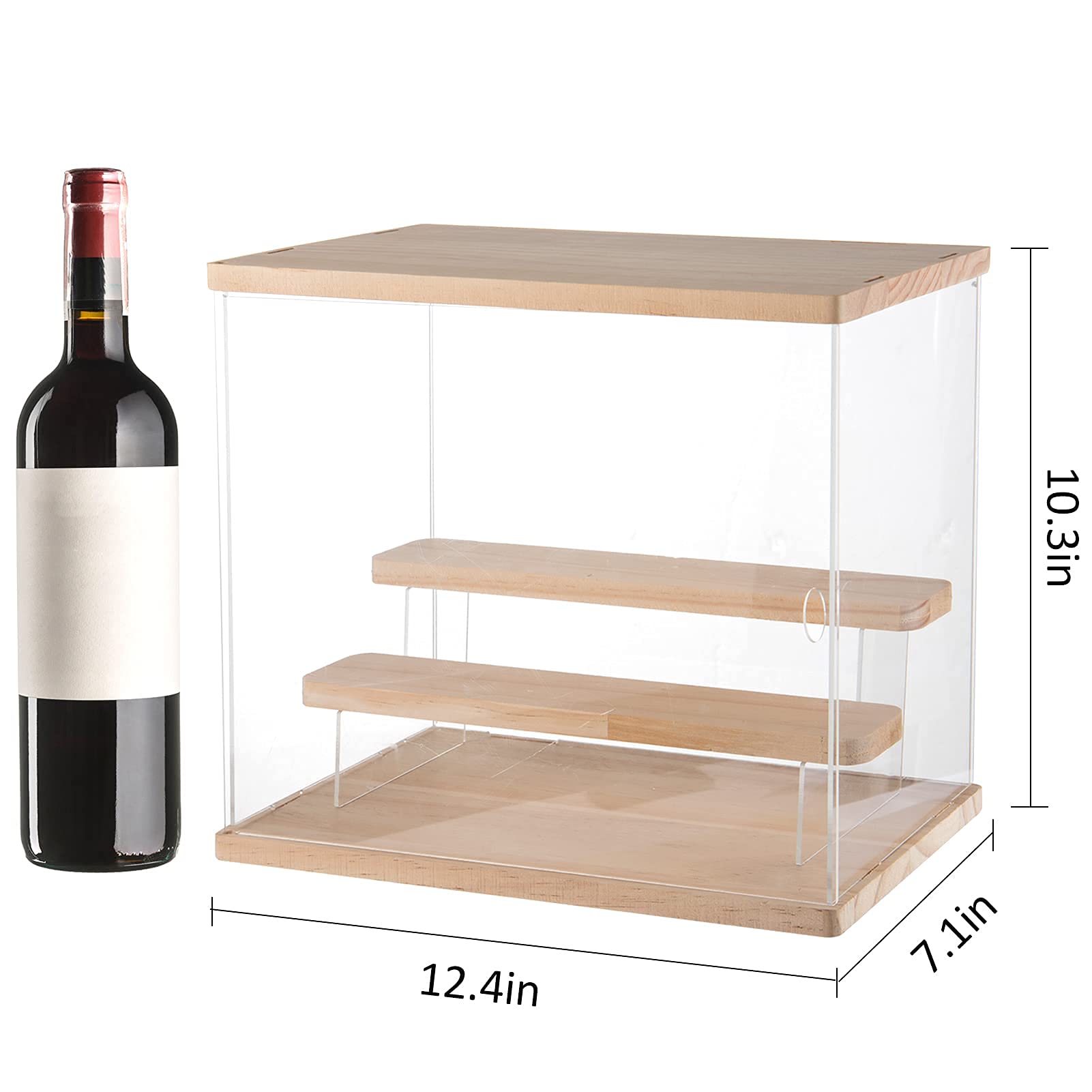 Buy 3 Tier Riser Display Stand Case with String Light Clear Acrylic