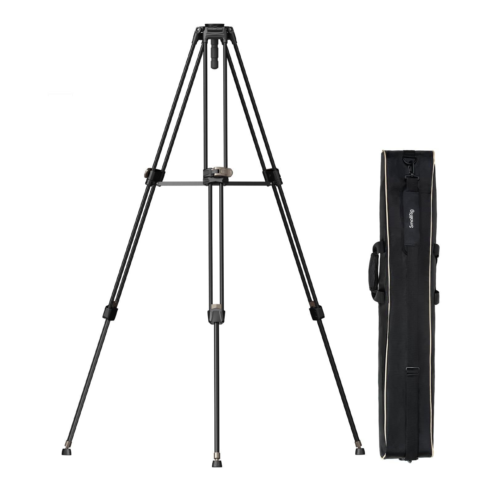 SMALLRIG Trípode Profesional de Vídeo de 180cm, Aleación de Aluminio con Adaptador de 75mm, Ajuste de Altura en un Paso, Carga de 15kg - AD-80 FreeBlazer 4164