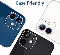Vista 7 de 3 Pack Tempered Glass Camera Lens Protector for iPhone 12 6.1", Ultra HD, 9H Hardness, Anti-Scratch, Case Friendly, Easy to Install