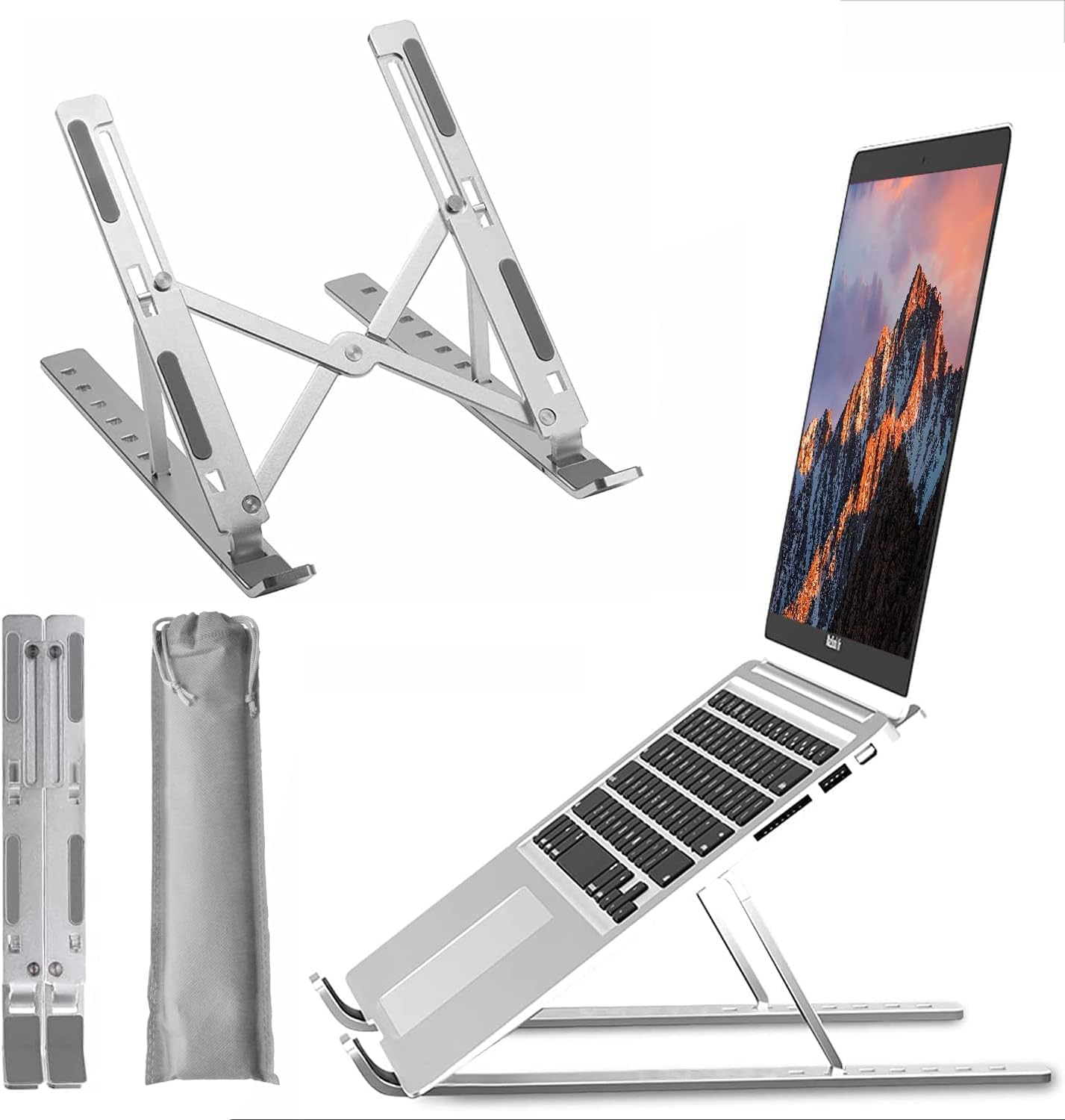 See full amazon price history chart for Tarkan 7 Angles Adjustable Aluminium Laptop Stand Foldable & Portable for Upto 15.6 Inch Laptops & MacBook (Silver) Tarkan 7 Angles Adjustable Aluminium Laptop Stand Foldable & Portable for Upto 15.6 Inch Laptops & MacBook (Silver) (B0CDLTLP29) Amazon Price History, Amazon Price Tracker
