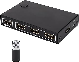 5x1 HD Multimedia Interface Switcher Aluminium Alloy 5 in 1 Out Switcher DVI1.0 Ultra HD for Gaming Room for Business