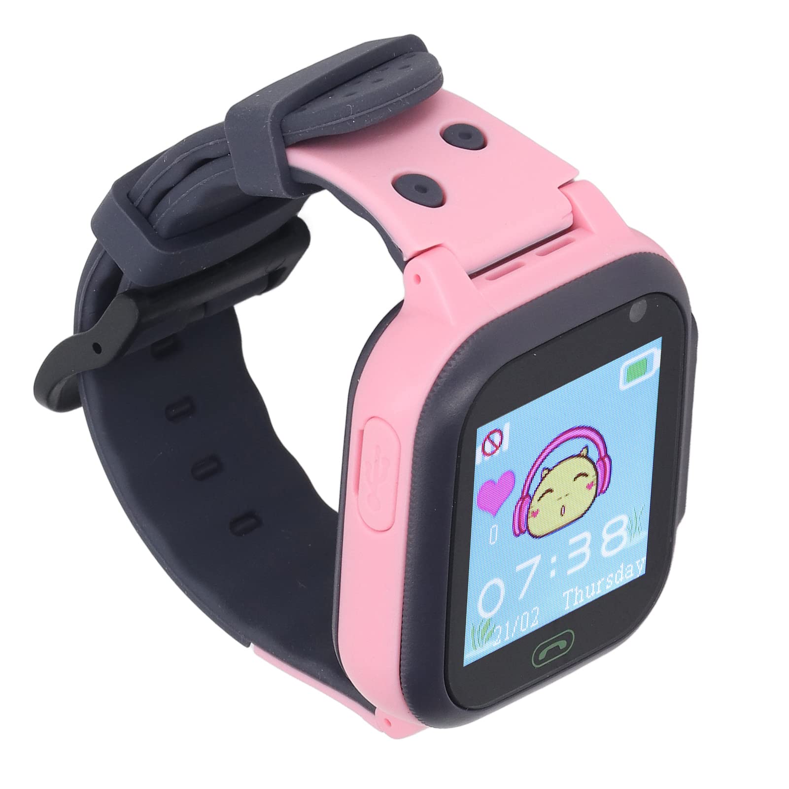 Qcwwy Enfants Montre Intelligente Téléphone Lecteur de Musique Garçons Filles Smartwatch (Rose)