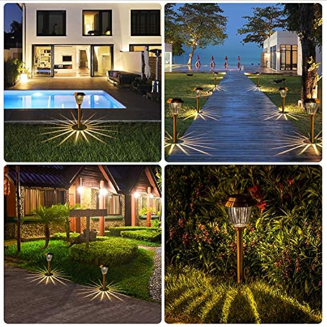 Solar Lights Copper Garden Walkway Lights