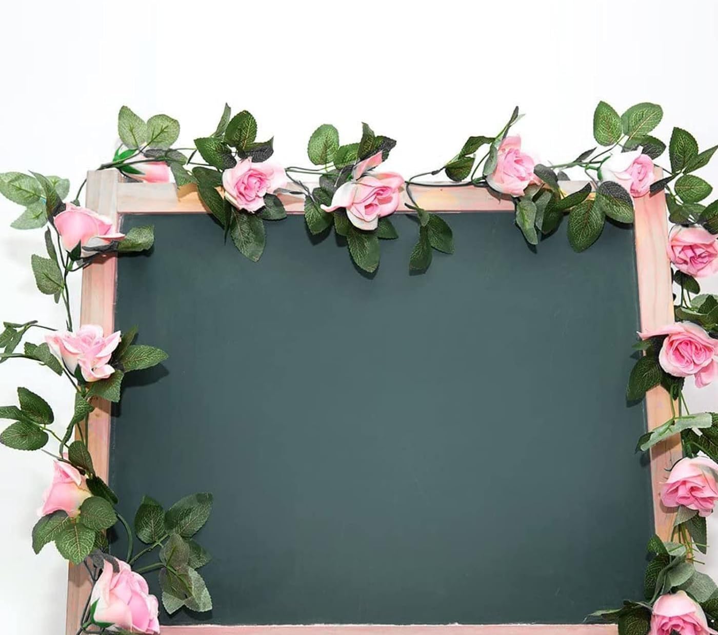 TIED RIBBONS Pack of 2 Artificial Flower Vine Garland Creeper 69 Small Rose (183 cm) Garland for Decoration Wall Door Hanging Home Decor Balcony Indoor Outdoor Office Craft Decorative Items (Pink)